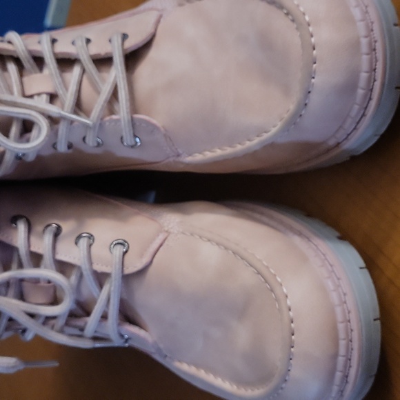 Pink Suede 11.5 Or 42 Outdoors Lace-Up Ankle Boots - Picture 12 of 12